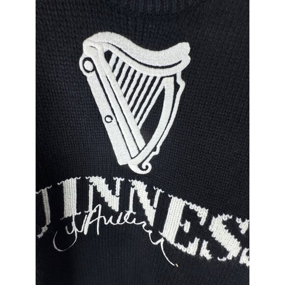 NWT JW Anderson Guinness Logo Cashmere Blend Sweater Jumper Black White Mens XL - Picture 3 of 6